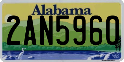 AL license plate 2AN5960