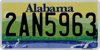AL license plate 2AN5963