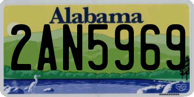 AL license plate 2AN5969