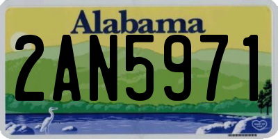 AL license plate 2AN5971