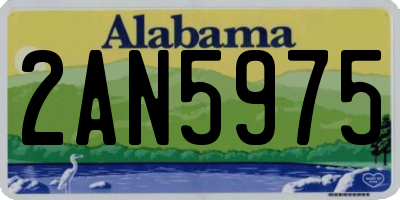 AL license plate 2AN5975