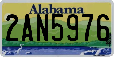 AL license plate 2AN5976