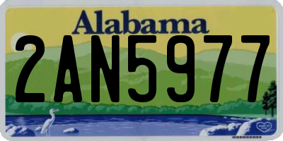 AL license plate 2AN5977
