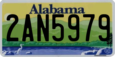 AL license plate 2AN5979