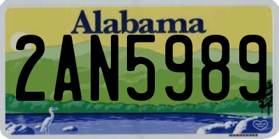 AL license plate 2AN5989