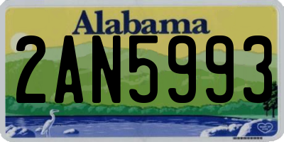 AL license plate 2AN5993