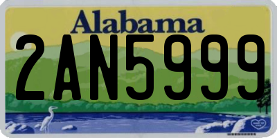AL license plate 2AN5999