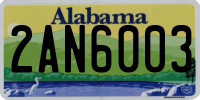 AL license plate 2AN6003