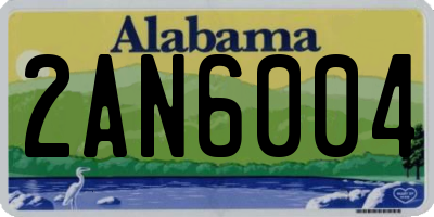 AL license plate 2AN6004