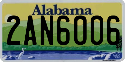 AL license plate 2AN6006