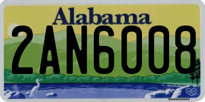 AL license plate 2AN6008
