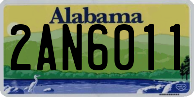 AL license plate 2AN6011