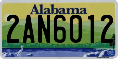 AL license plate 2AN6012