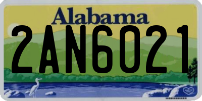 AL license plate 2AN6021