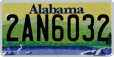 AL license plate 2AN6032