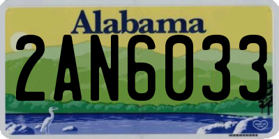 AL license plate 2AN6033