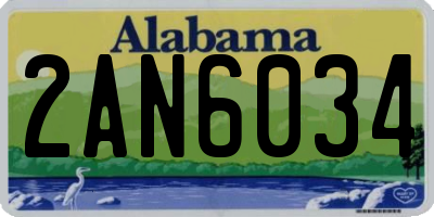 AL license plate 2AN6034