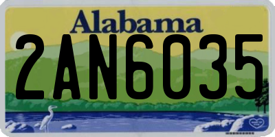 AL license plate 2AN6035