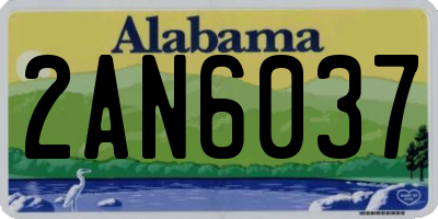 AL license plate 2AN6037