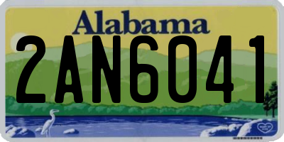 AL license plate 2AN6041