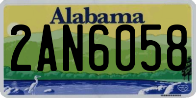 AL license plate 2AN6058