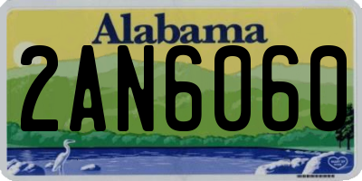 AL license plate 2AN6060