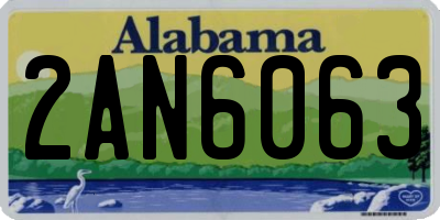 AL license plate 2AN6063