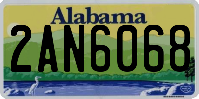 AL license plate 2AN6068