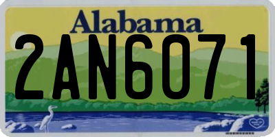 AL license plate 2AN6071