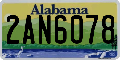 AL license plate 2AN6078