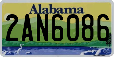 AL license plate 2AN6086