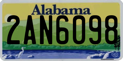 AL license plate 2AN6098