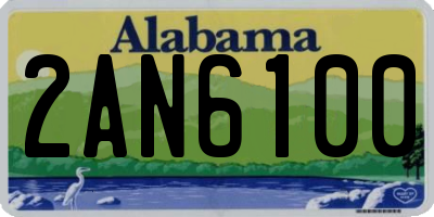 AL license plate 2AN6100