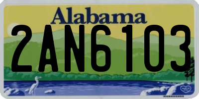 AL license plate 2AN6103