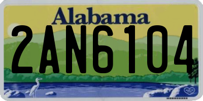 AL license plate 2AN6104