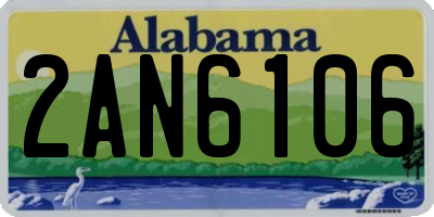 AL license plate 2AN6106
