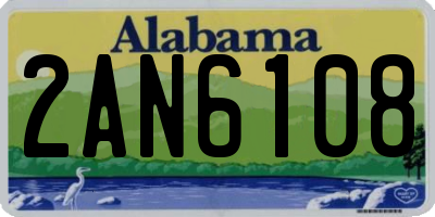 AL license plate 2AN6108