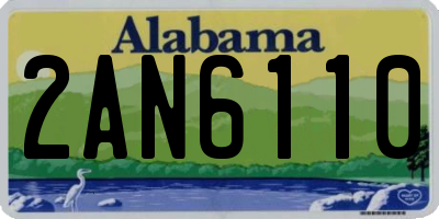 AL license plate 2AN6110