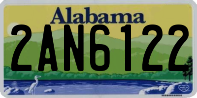 AL license plate 2AN6122
