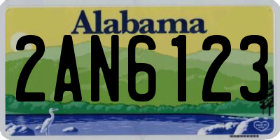 AL license plate 2AN6123