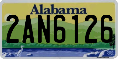 AL license plate 2AN6126