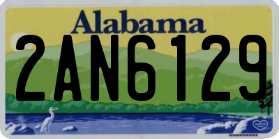 AL license plate 2AN6129