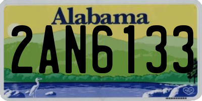 AL license plate 2AN6133
