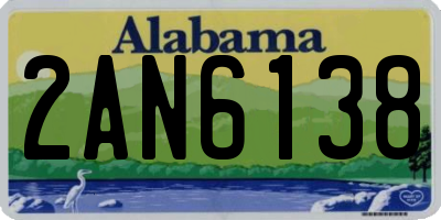 AL license plate 2AN6138