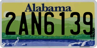 AL license plate 2AN6139