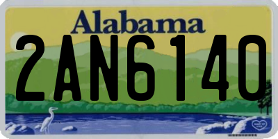 AL license plate 2AN6140