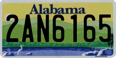 AL license plate 2AN6165