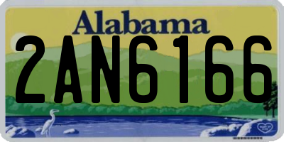 AL license plate 2AN6166