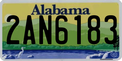 AL license plate 2AN6183