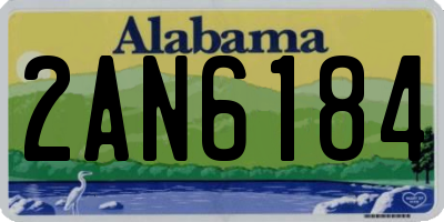 AL license plate 2AN6184